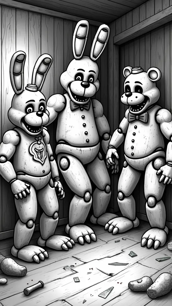 coloriages FNAF flétris